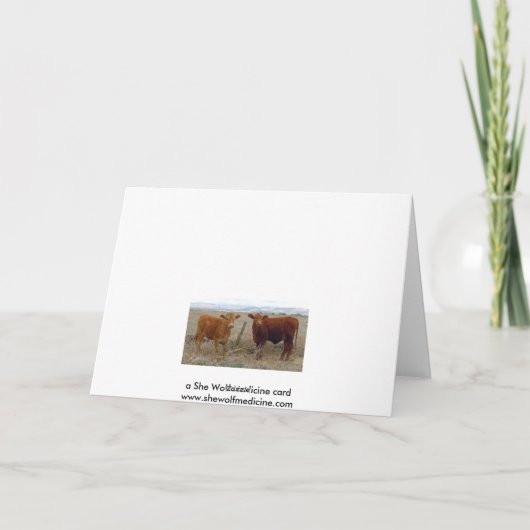 Funny Get Well - Red Cow Animal Spaß - Ranch Karte (Rückseite)