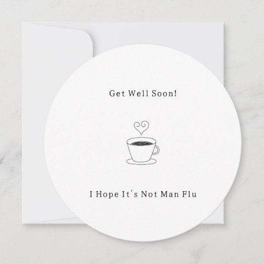 Funny Get Well Soon Man Flu Card Einladung (Vorderseite)
