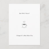 Funny Get Well Soon Man Flu Card kaart Postkarte (Vorderseite)