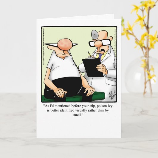 Funny Get Well Spaß Card Karte (Gelbe Blume)