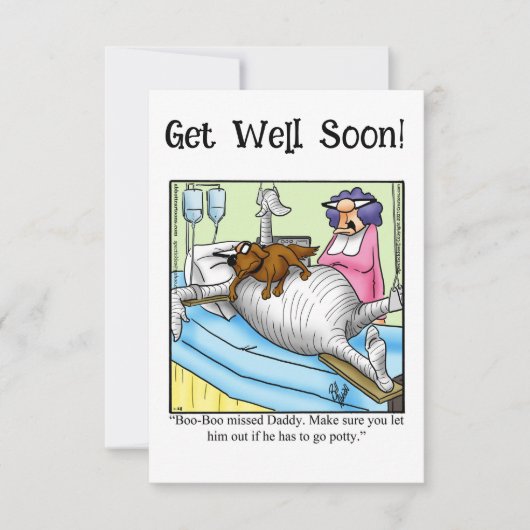 Funny Get Well Spaß Grußkarte (Vorderseite)