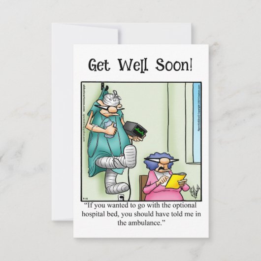 Funny Get Well Spaß Grußkarte (Vorderseite)