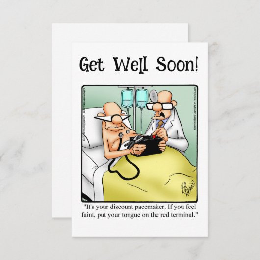 Funny Get Well Spaß Grußkarte (Vorne/Hinten)