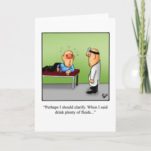 Funny Get Well Spaß Grußkarte Karte (Vorderseite)