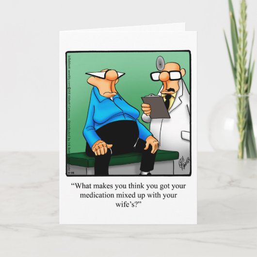 Funny Get Well Spaß Grußkarte Karte (Vorderseite)