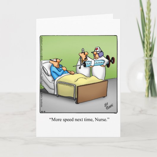 Funny Get Well Spaß Grußkarte Karte (Vorderseite)