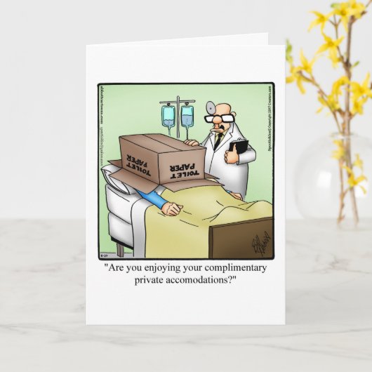 Funny Get Well Spaß Grußkarte Karte (Gelbe Blume)