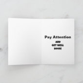 Funny Get Well Spaß Grußkarte Karte (Innenseite)