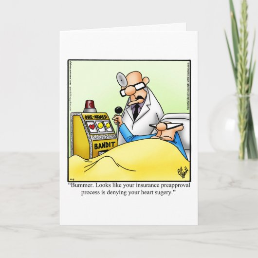 Funny Get Well Spaß Grußkarte Karte (Vorderseite)