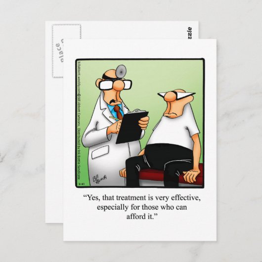 Funny Get Well Spaß Postcard Postkarte (Vorne/Hinten)