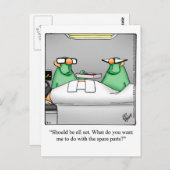 Funny Get Well Spaß Postcard Postkarte (Vorne/Hinten)