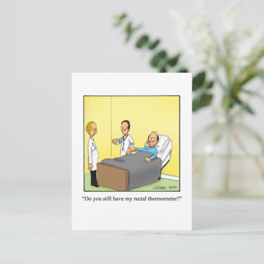 Funny Get Well Spaß Postcard Postkarte (Stehend Vorderseite)