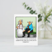 Funny Get Well Spaß Postcard Postkarte (Stehend Vorderseite)