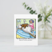 Funny Get Well Spaß Postcard Postkarte (Stehend Vorderseite)