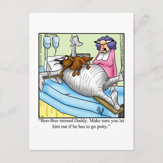 Funny Get Well Spaß Postcard Postkarte (Vorderseite)
