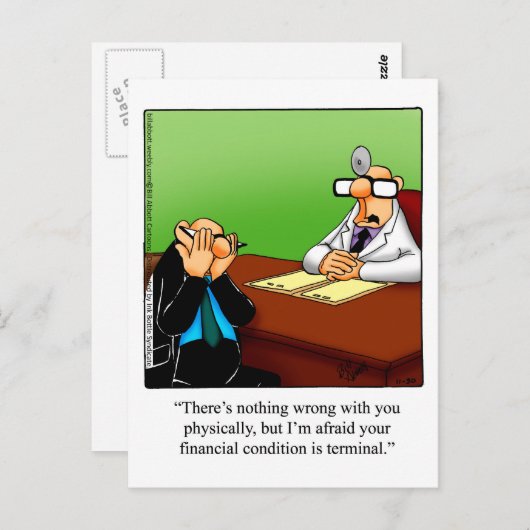 Funny Get Well Spaß Postcard Postkarte (Vorne/Hinten)