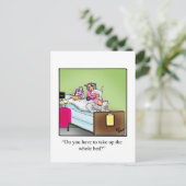 Funny Get Well Spaß Postcard Postkarte (Stehend Vorderseite)