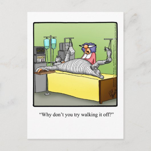 Funny Get Well Spaß Postcard Postkarte (Vorderseite)