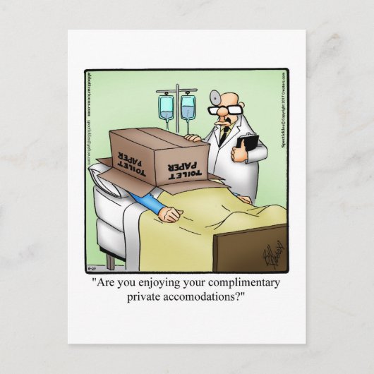 Funny Get Well Spaß Postcard Postkarte (Vorderseite)