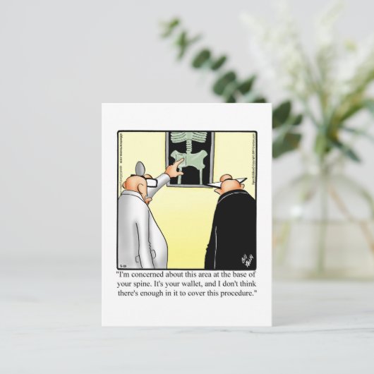 Funny Get Well Spaß Postcard Postkarte (Stehend Vorderseite)