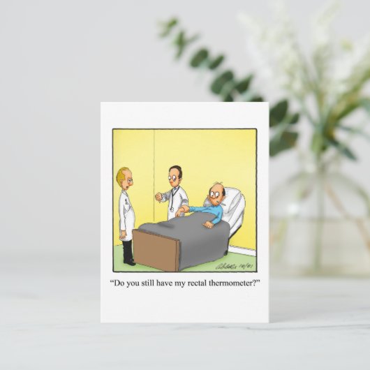 Funny Get Well Spaß Postcard Postkarte (Stehend Vorderseite)