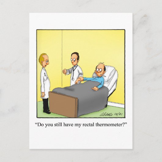 Funny Get Well Spaß Postcard Postkarte (Vorderseite)