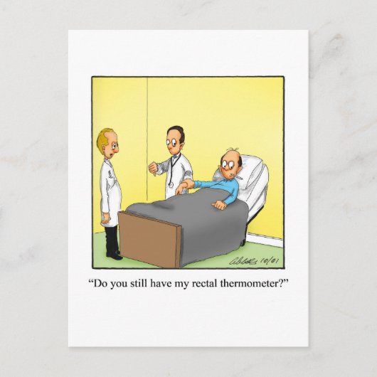 Funny Get Well Spaß Postcard Postkarte (Vorderseite)