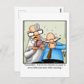 Funny Get Well Spaß Postcard Postkarte (Vorne/Hinten)