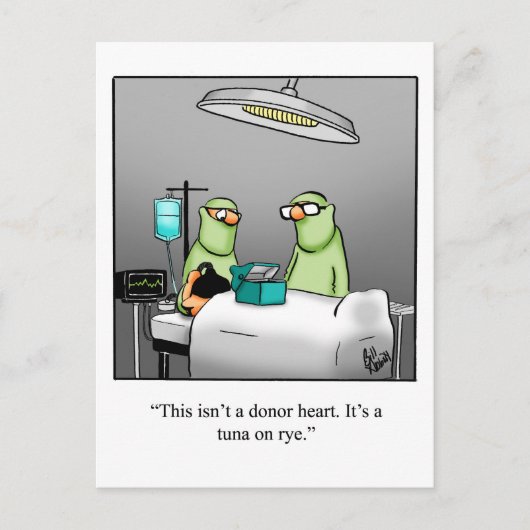 Funny Get Well Spaß Postcard Postkarte (Vorderseite)