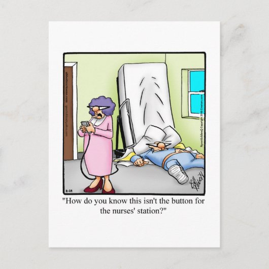 Funny Get Well Spaß Postcard Postkarte (Vorderseite)