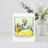 Funny Get Well Spaß Postcard Postkarte (Stehend Vorderseite)