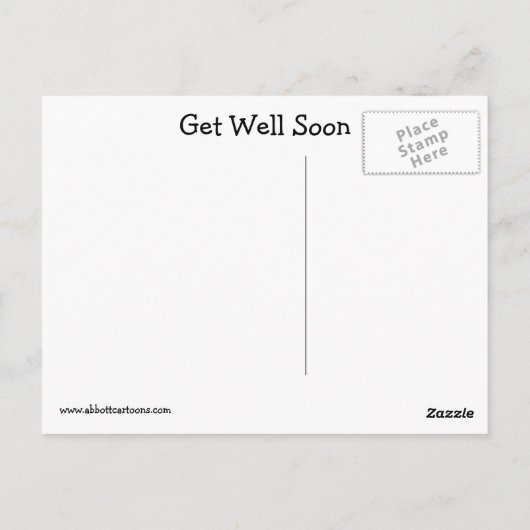 Funny Get Well Spaß Postcard Postkarte (Rückseite)