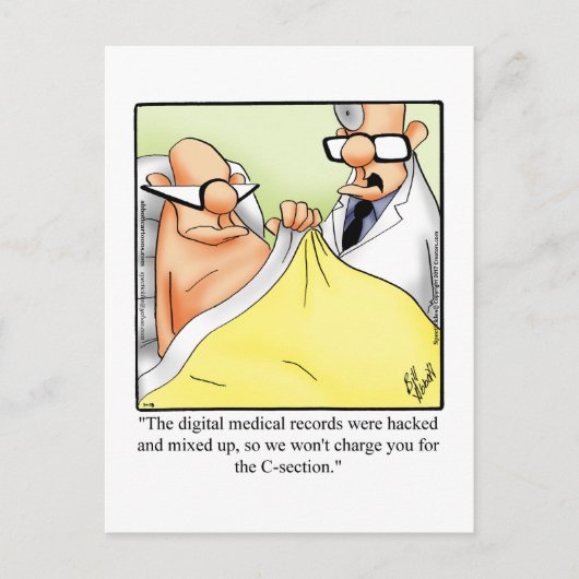 Funny Get Well Spaß Postcard Postkarte (Vorderseite)