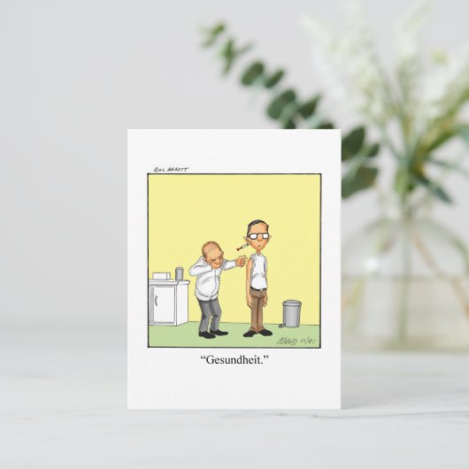 Funny Get Well Spaß Postcard Postkarte (Stehend Vorderseite)