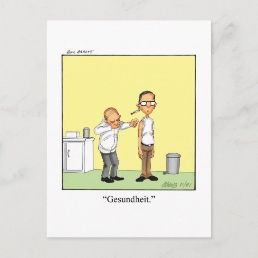 Funny Get Well Spaß Postcard Postkarte (Vorderseite)