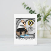 Funny Get Well Spaß Postcard Postkarte (Stehend Vorderseite)