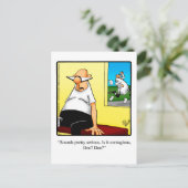 Funny Get Well Spaß Postcard Postkarte (Stehend Vorderseite)