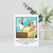 Funny Get Well Spaß Postcard Postkarte (Stehend Vorderseite)