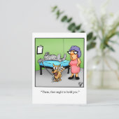 Funny Get Well Spaß Postcard Postkarte (Stehend Vorderseite)