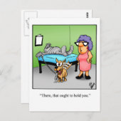 Funny Get Well Spaß Postcard Postkarte (Vorne/Hinten)