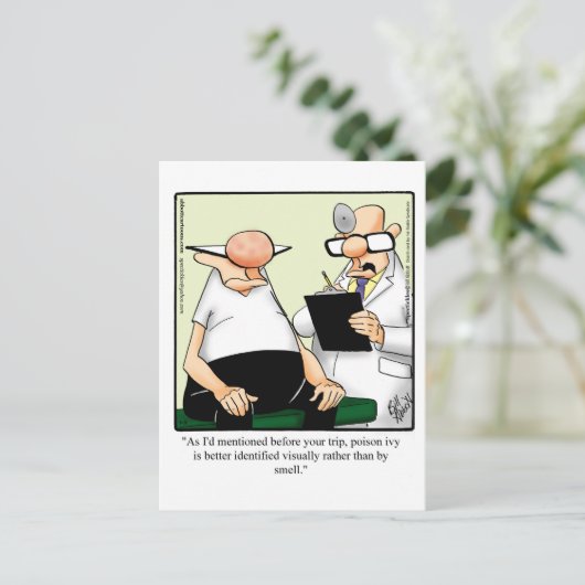 Funny Get Well Spaß Postcard Postkarte (Stehend Vorderseite)