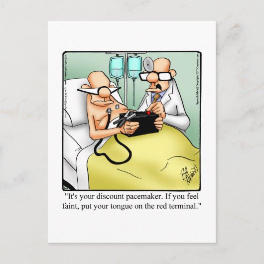 Funny Get Well Spaß Postcard Postkarte (Vorderseite)