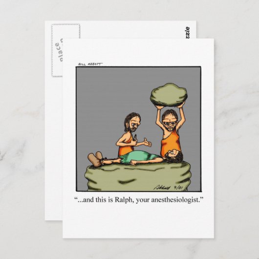 Funny Get Well Spaß Postcard Postkarte (Vorne/Hinten)