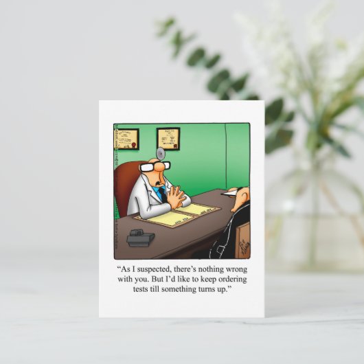 Funny Get Well Spaß Postcard Postkarte (Stehend Vorderseite)