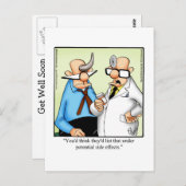Funny Get Well Spaß Postcard Postkarte (Vorne/Hinten)
