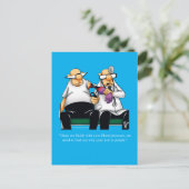 Funny Get Well Spaß Postcard Postkarte (Stehend Vorderseite)