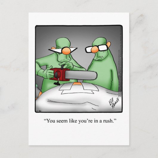 Funny Get Well Spaß Postcard Postkarte (Vorderseite)