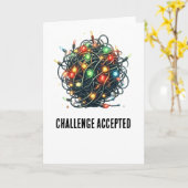 Funny getangled Christmas Lights: Herausforderung  Karte (Gelbe Blume)