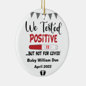 Funny getestet Positive Schwangerschaft Baby erwar Keramik Ornament (Rechts)