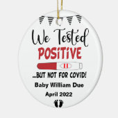 Funny getestet Positive Schwangerschaft Baby erwar Keramik Ornament (Links)